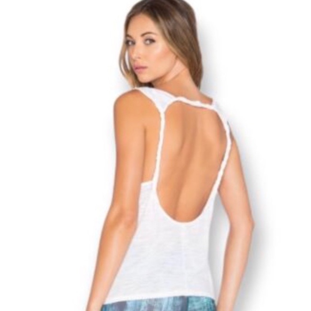 ALO Yoga Twist Back tank, White, Size Medium